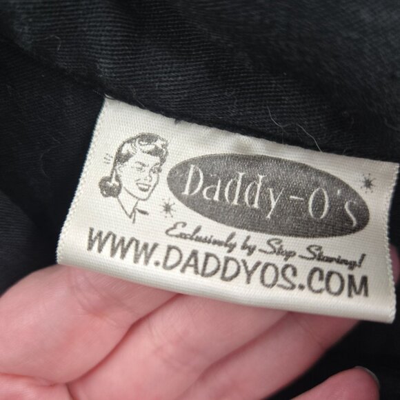 Stop Staring! x Daddy-O's Black Waitress Pink Trim Dress Missing Size Tag - Picture 8 of 8